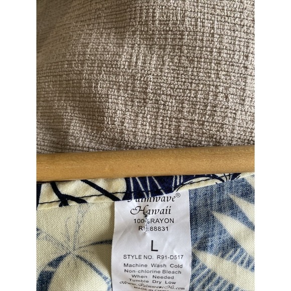 Palmwave Tropical Hawaiian Floral Print Shift Dress L Waist Tie Sleeveless Rayon - Picture 5 of 5